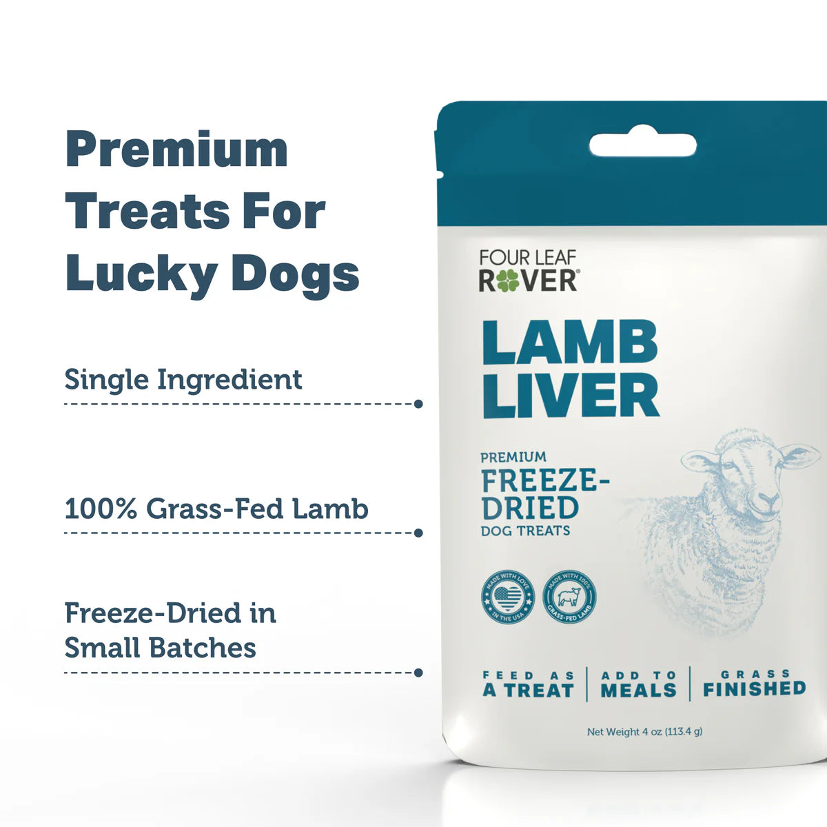 Four Leaf Rover - Lamb Training Treats 113.4g